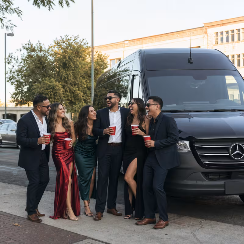 Fontana Bachelor & Bachelorette Transportation fleet vehicle