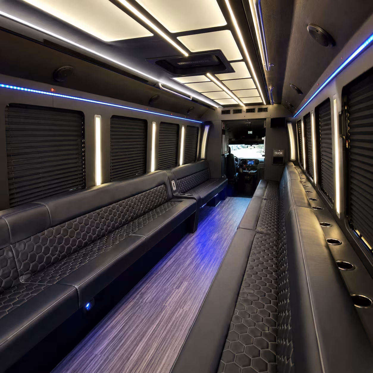 Fontana Birthday, Sweet 16, & Quinceañera Transportation party bus exterior