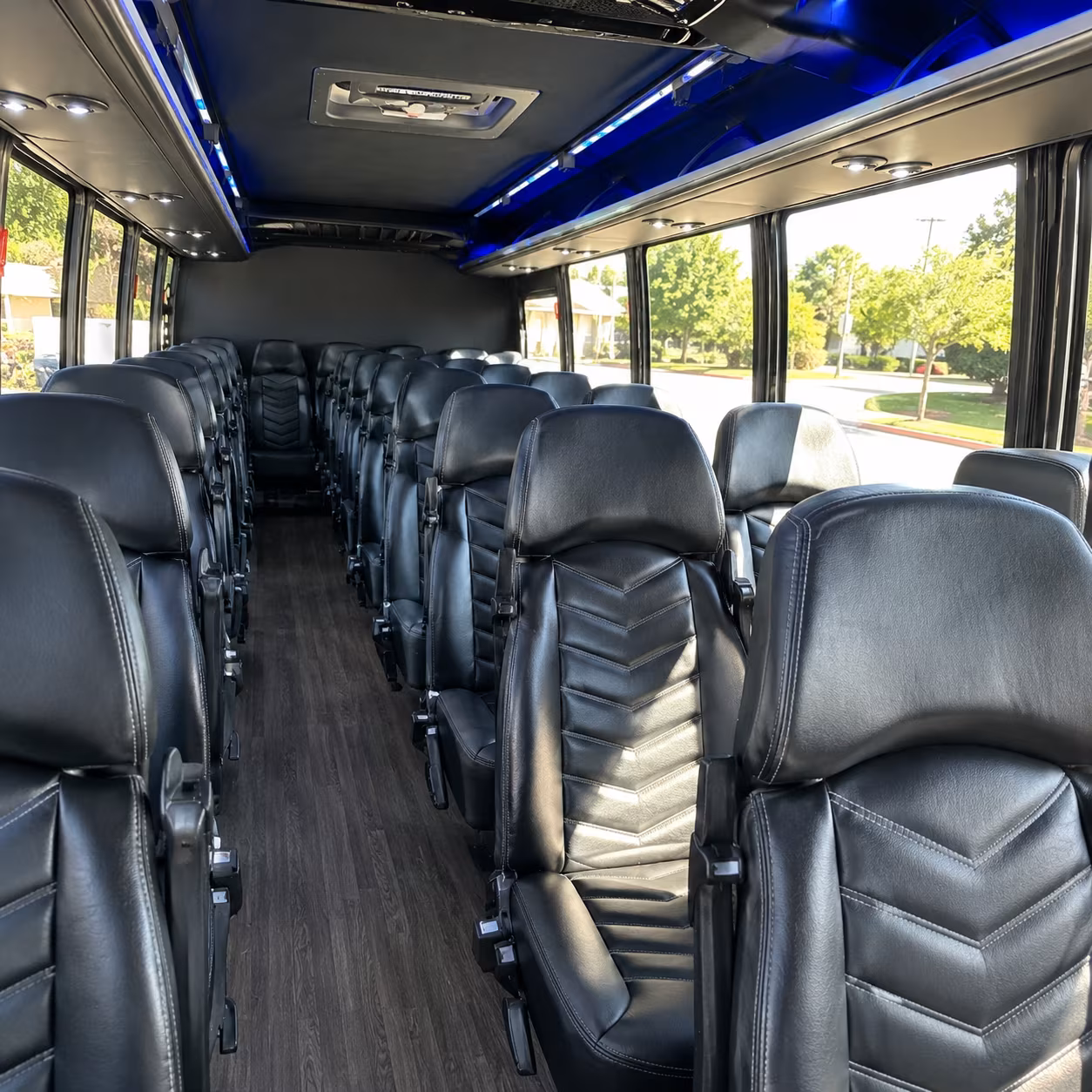 Fontana Corporate Transportation party bus exterior