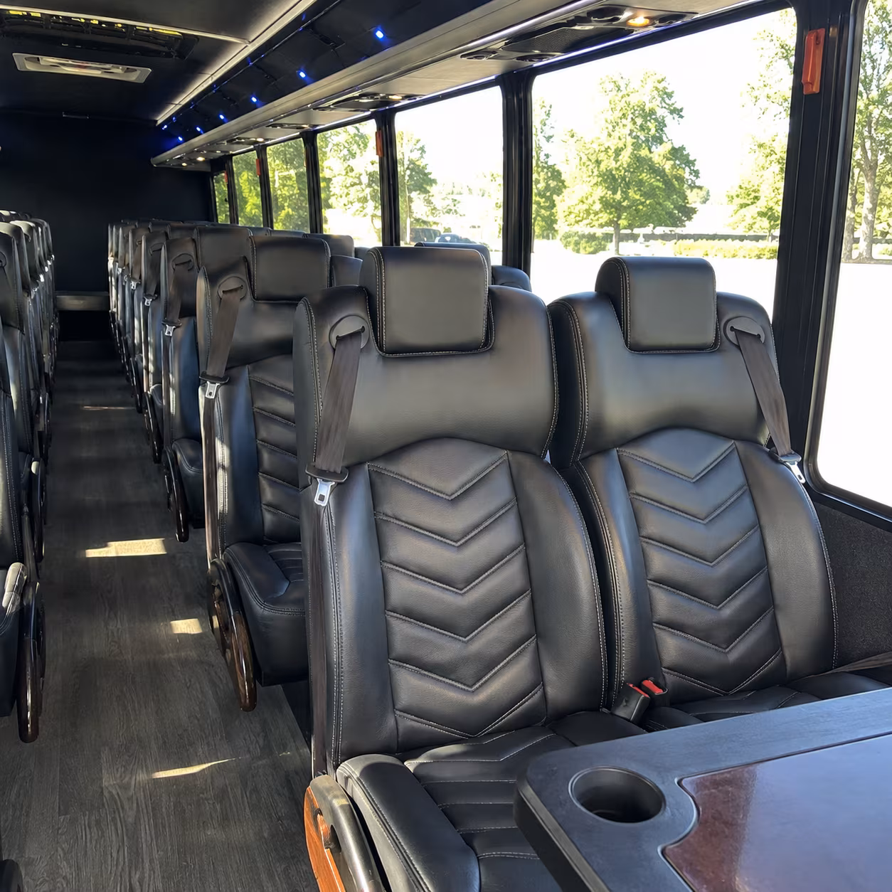 Fontana Corporate Transportation party bus interior