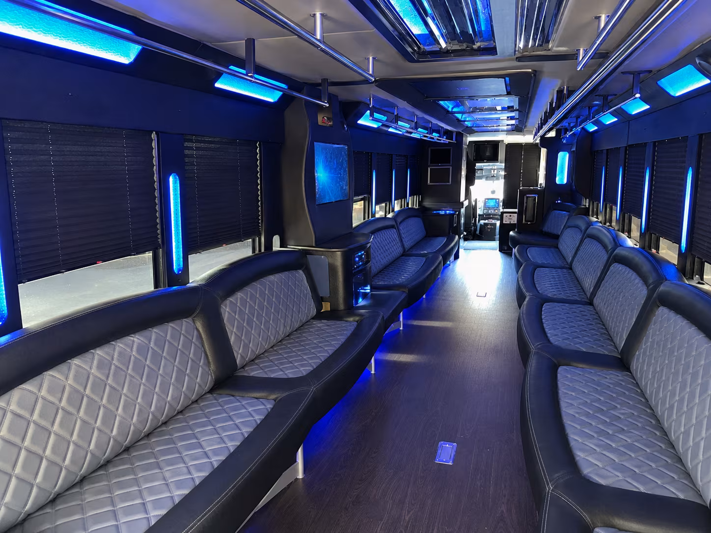 Fontana Private Event Transportation party bus exterior