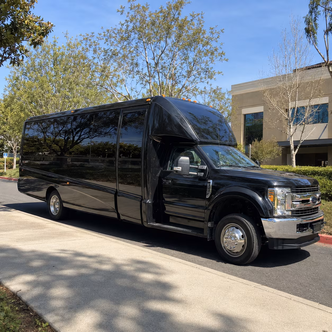 Fontana Private Event Transportation party bus exterior