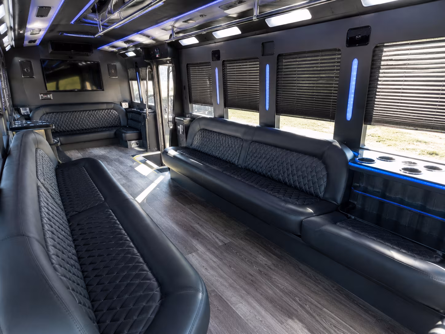 Fontana Private Event Transportation party bus exterior