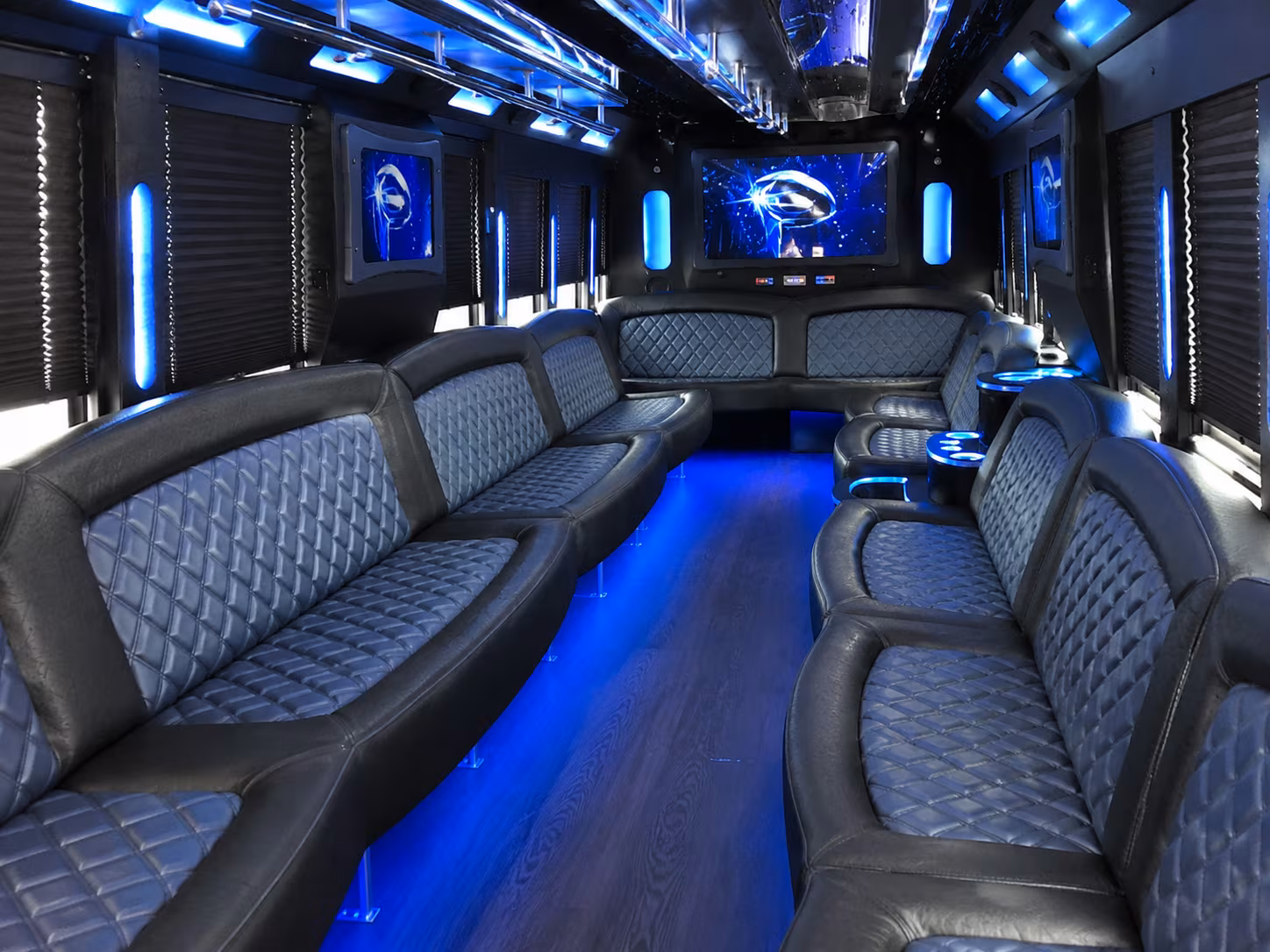 Fontana Prom & Homecoming Transportation party bus exterior