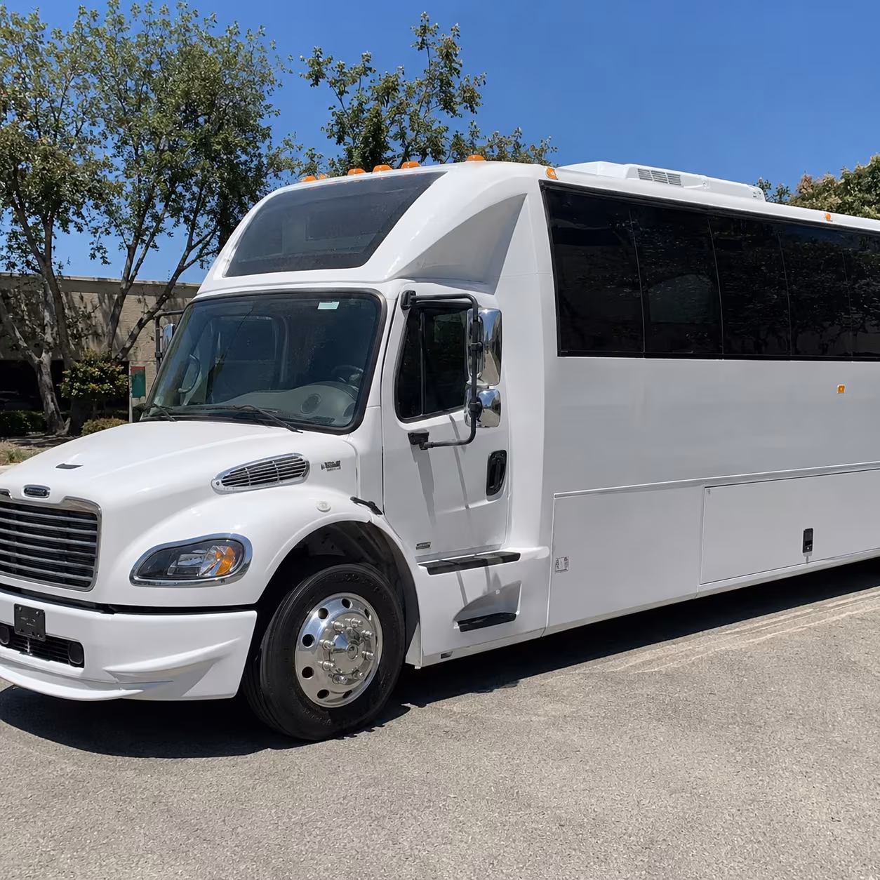 Fontana Sporting Event Transportation party bus exterior