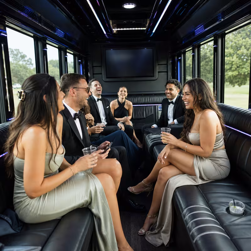 Fontana Prom & Homecoming Transportation fleet vehicle