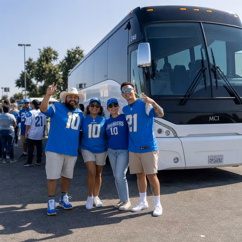 Passengers loading luggage while boarding an Fontana group shuttle